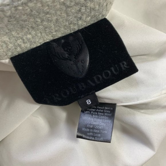 Troubadour Motte Wool Pencil Skirt sz 8 - Picture 8 of 8